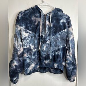 Victorias Secret Pink Tie Dye 3/4 Zip Pullover Hoodie